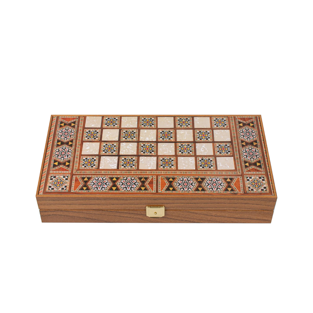 Replika zestawu do gry w backgammona Manopoulos z drewna wenge, drewniane piony 30x17