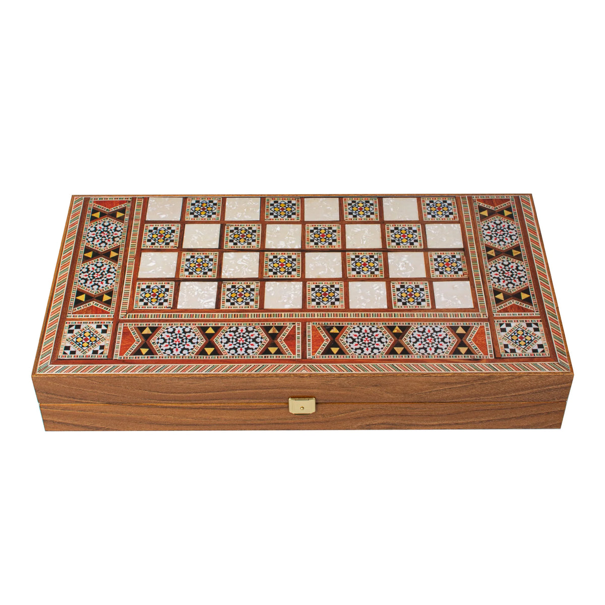 Zestaw do gry w tryktraka Manopoulos, replika z drewna wenge, drewniane pionki 48x26