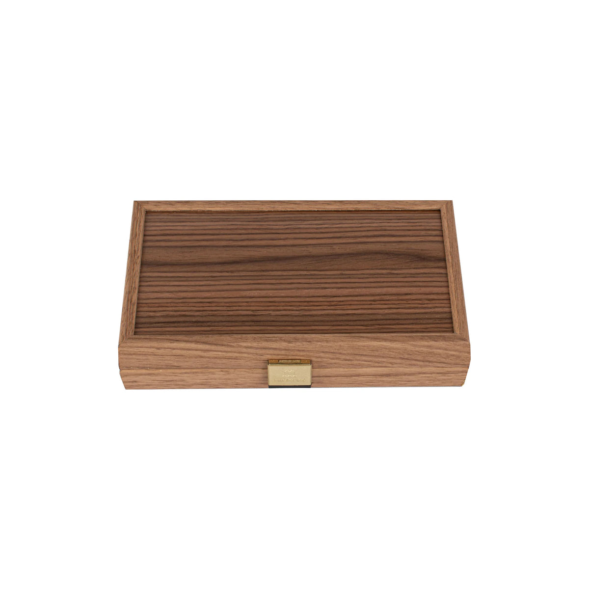 Manopoulos Reise-Backgammon-Set Roteiche Amerikanischer Nussbaum 20x12